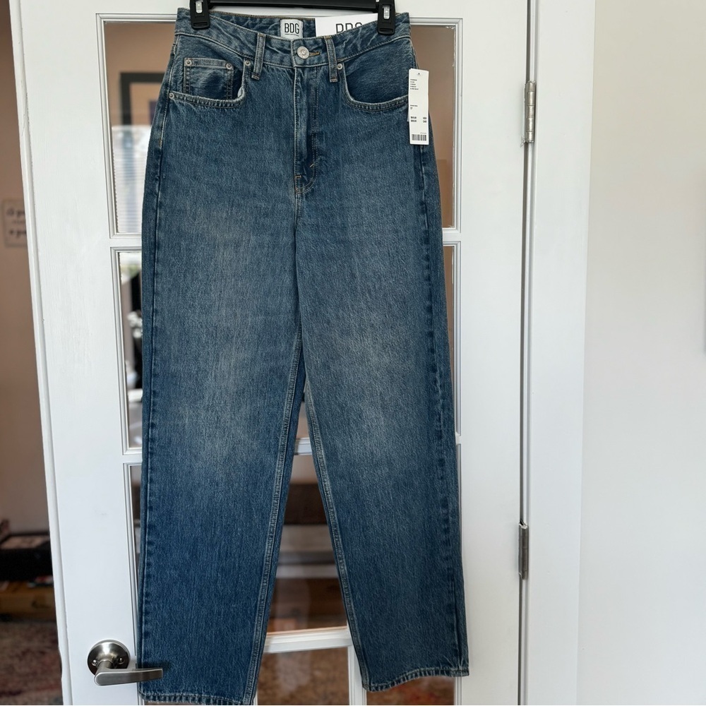 BDG Urban Outfitters Denim Rinse High Rise Baggy Jeans Size 27 NWOT